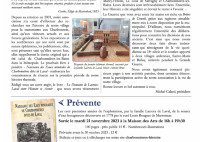 Gazette de Cadichon n°52 – Octobre à décembre 2023