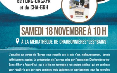 La Grande Guerre vue par des Charbonnois – Médiathèque – Samedi 18 novembre à 10h