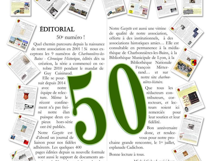 Gazette de Cadichon n°50 – Avril à Juin 2023