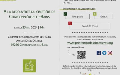 A la découverte du cimetière de Charbonnières-les-Bains, samedi 25 mai 14h