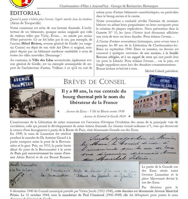 Gazette de Cadichon n°55 – Juillet à Septembre 2024