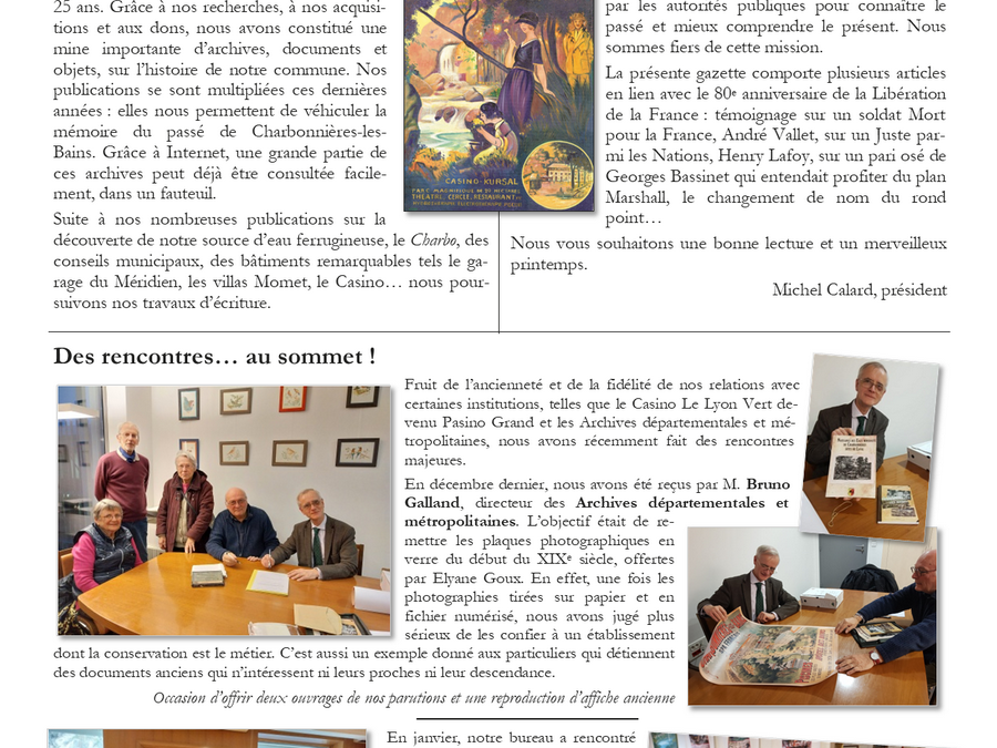 Gazette 58– Avril à Juin 2025