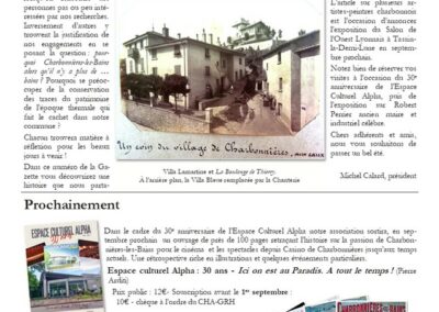 Gazette 59 – Juillet à septembre 2025