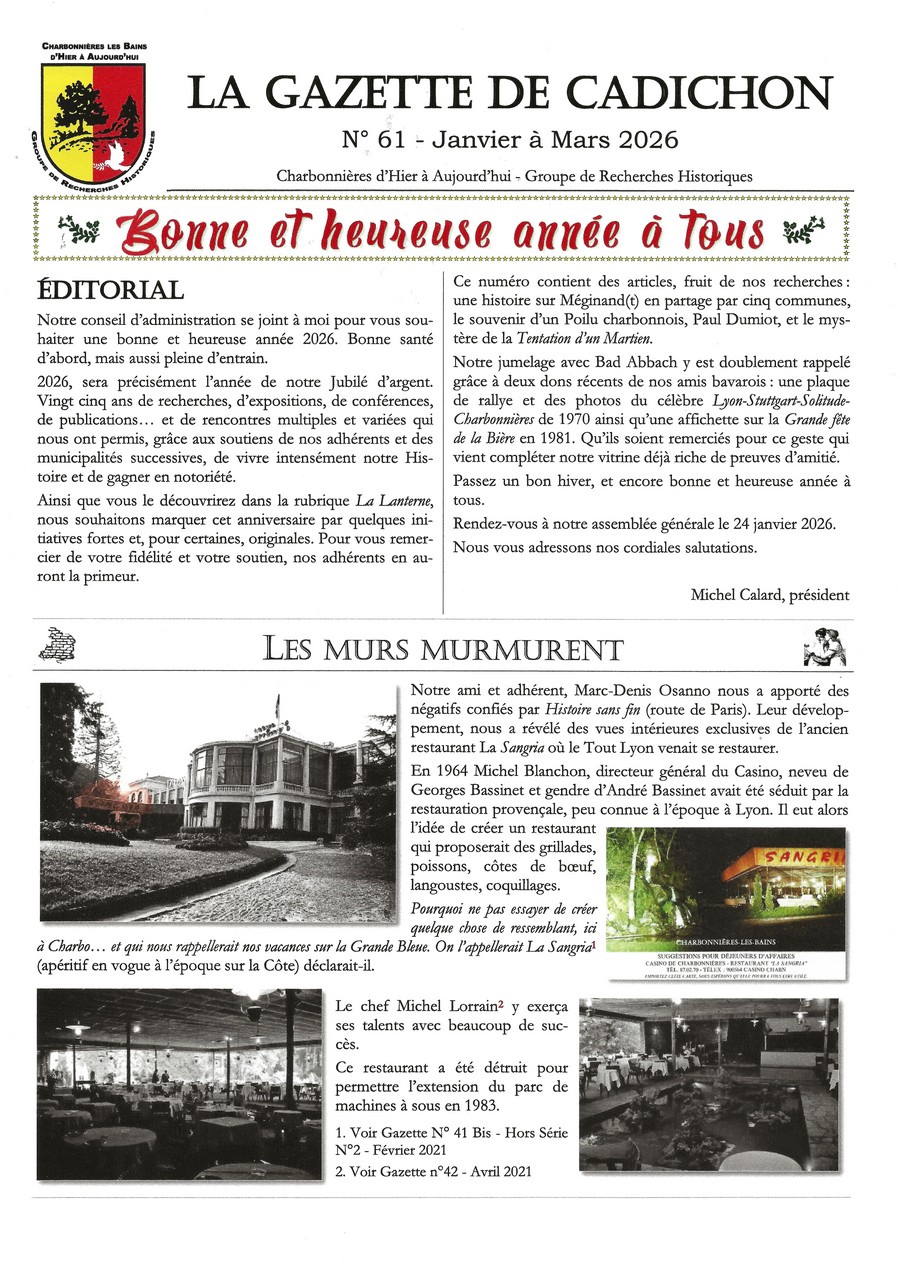 Gazette Cadichon n°61 Gazette Cadichon n°57