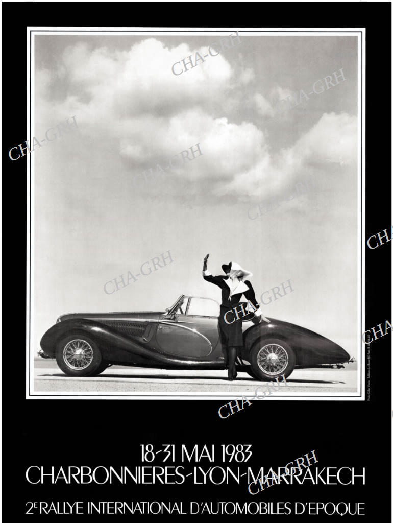 Affiche I CHA-GRH Rallye Charbo Marrakech 1983