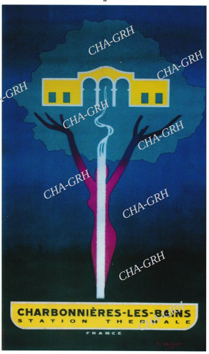CP n°5 Affiche de Pierre Serve-Briquet 1959 coll Mairie de Charbonnières-les-Bains