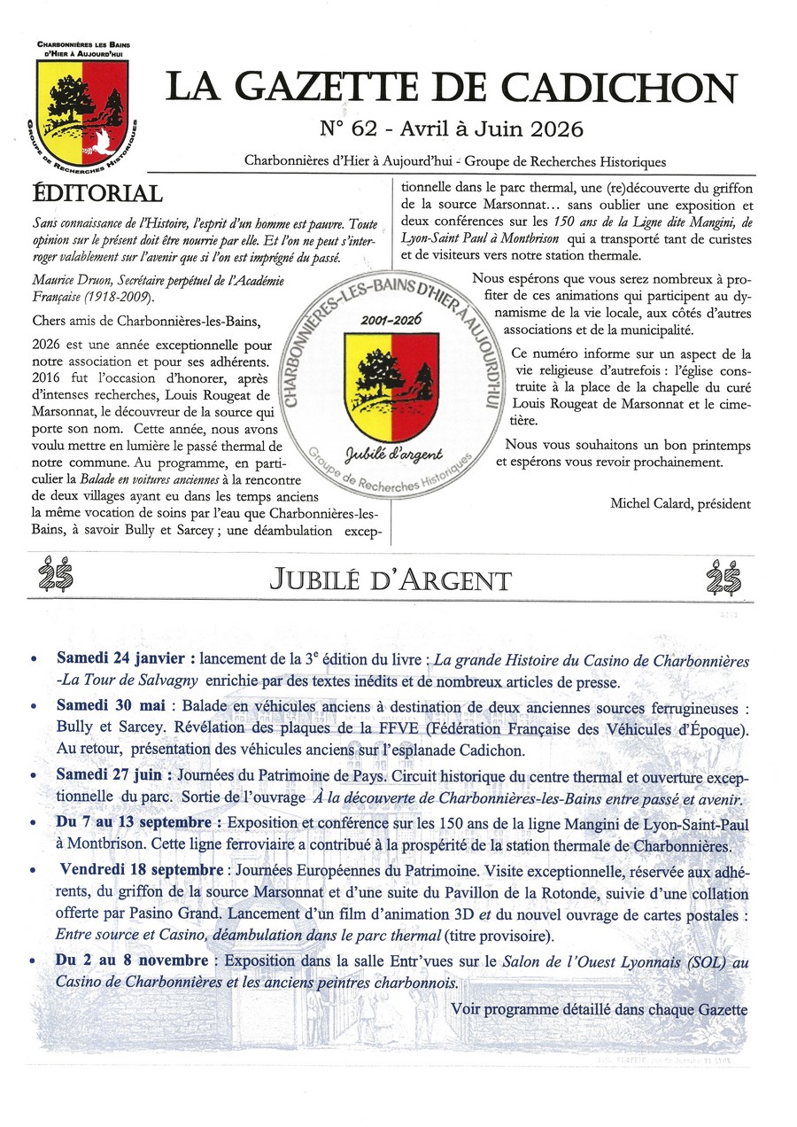 Gazette Cadichon n°62 Gazette Cadichon n°57