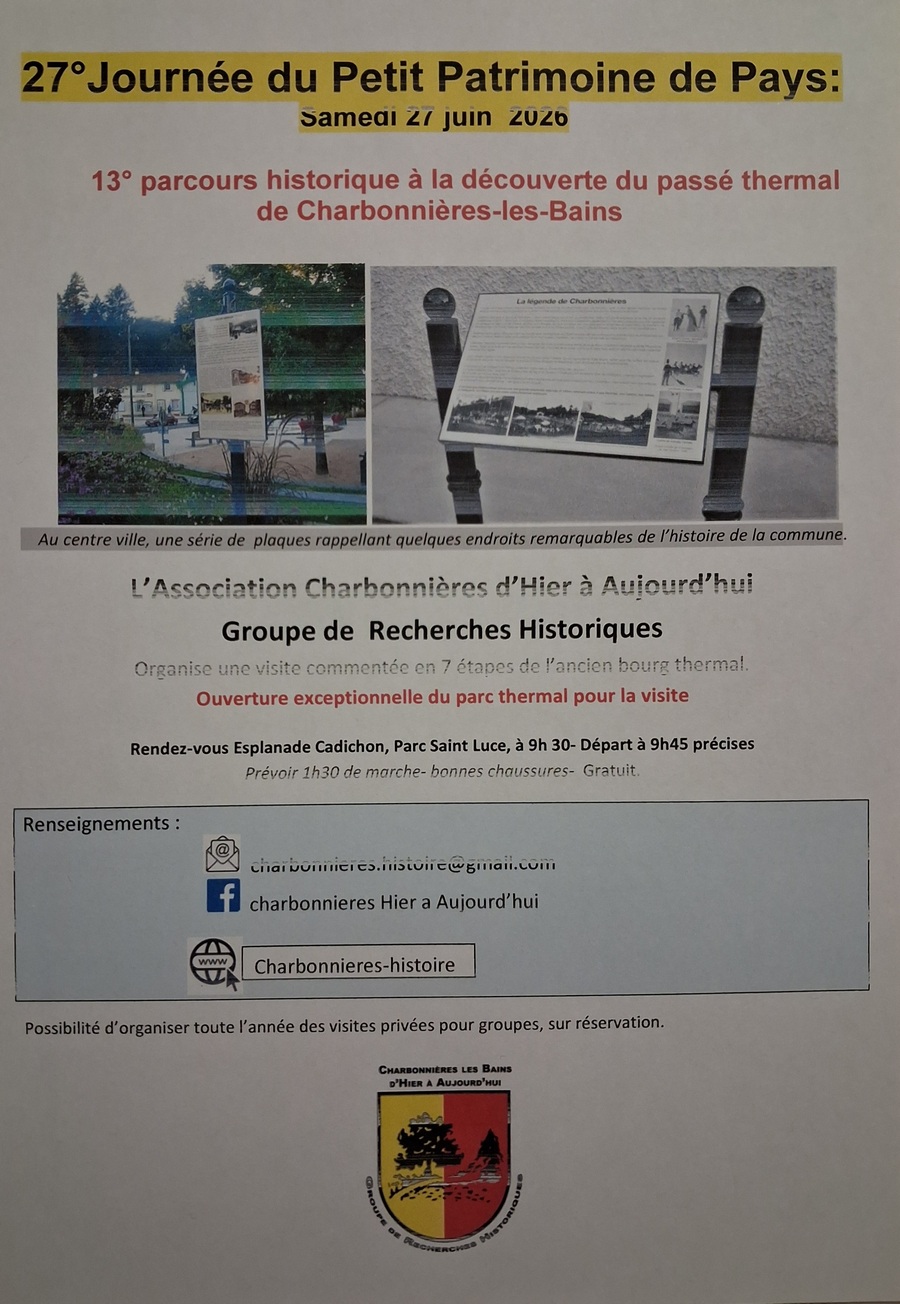 27e journée du petit patrimoine de pays samedi 27 juin 2026