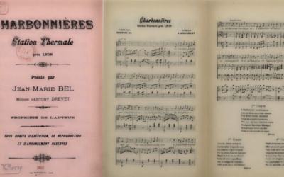 Chanson : Charbonnières Station thermale près Lyon, 1905, poésie Jean-Marie Bel, musique Antony Drevet.