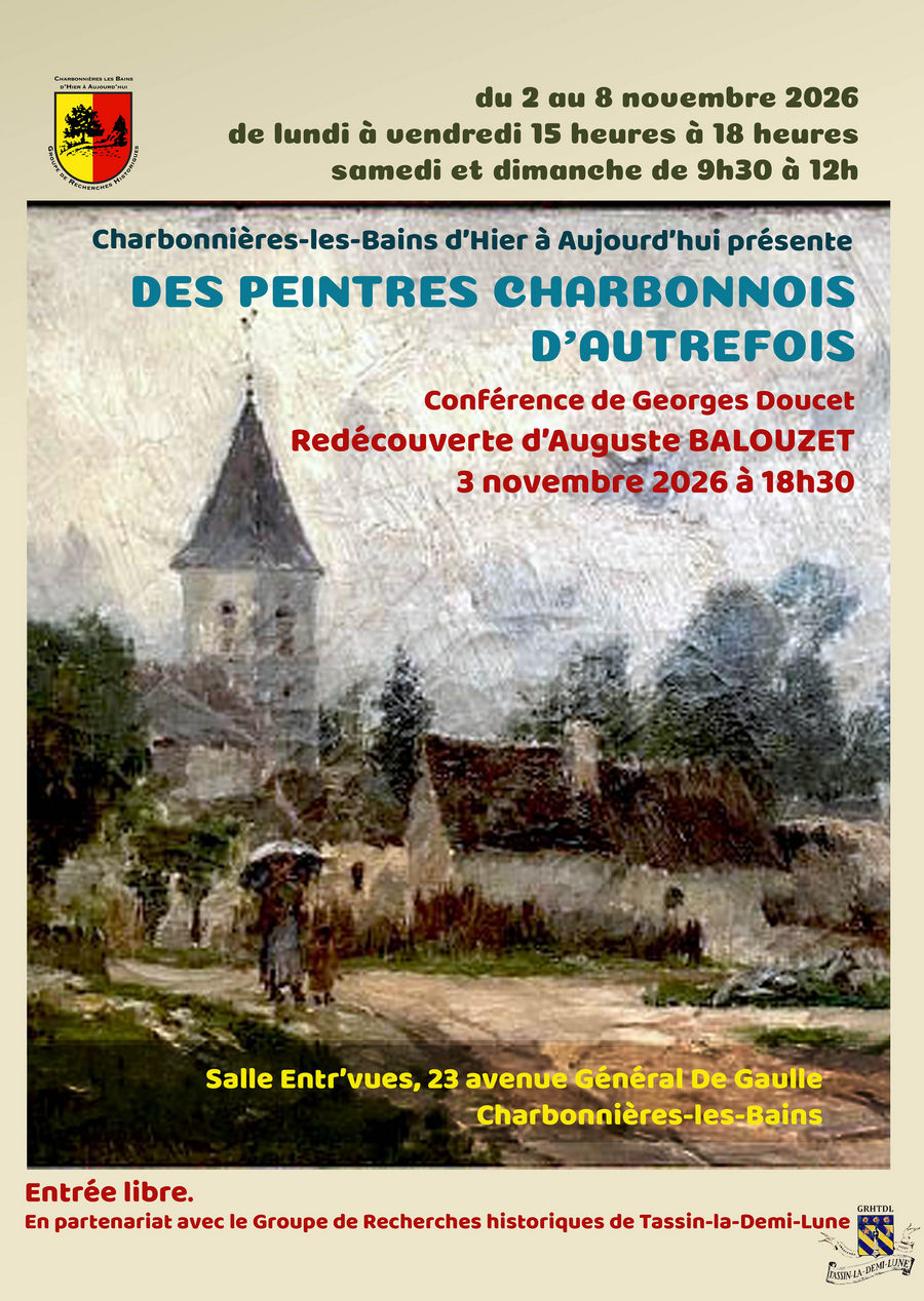 Des peintres charbonnois d'autrefois Conférence du 2026 11 03